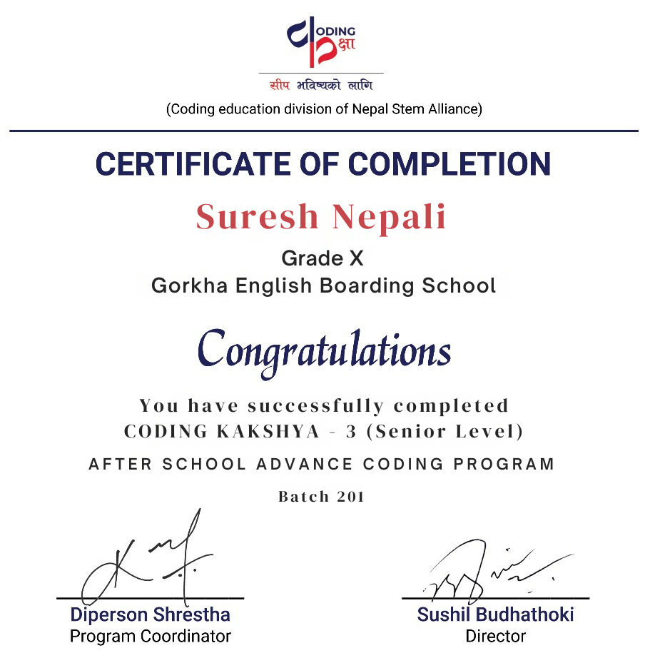 Certificate 10